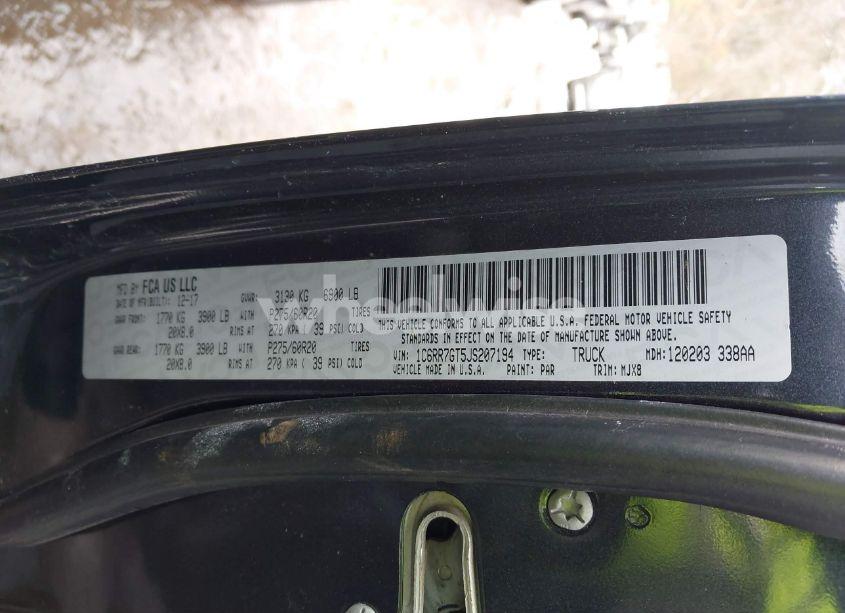 Photo 9 of 2018 Ram 1500 BIG HORN 4X4 6'4 BOX (VIN 1C6RR7GT5JS207194)