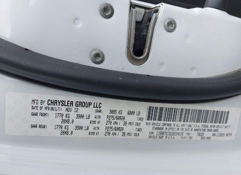 Photo 9 of 2013 Ram 1500 BIG HORN (VIN 1C6RR7GT6DS534028)