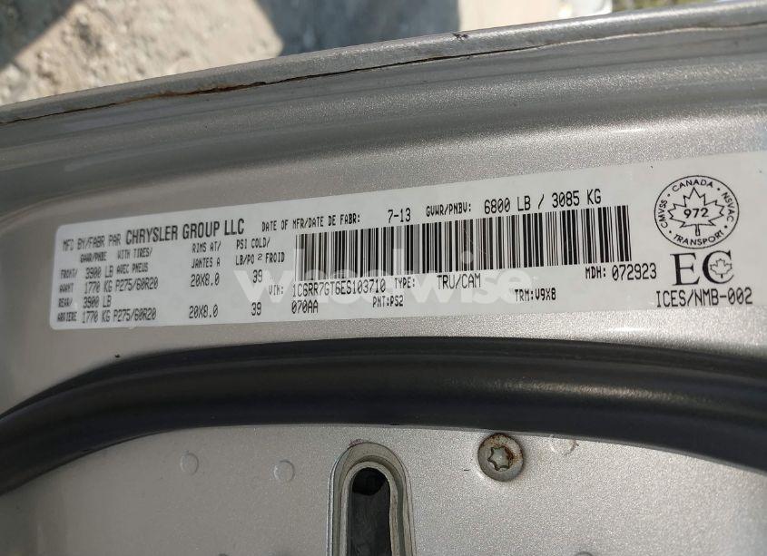 Photo 9 of 2014 Ram 1500 SLT (VIN 1C6RR7GT6ES103710)