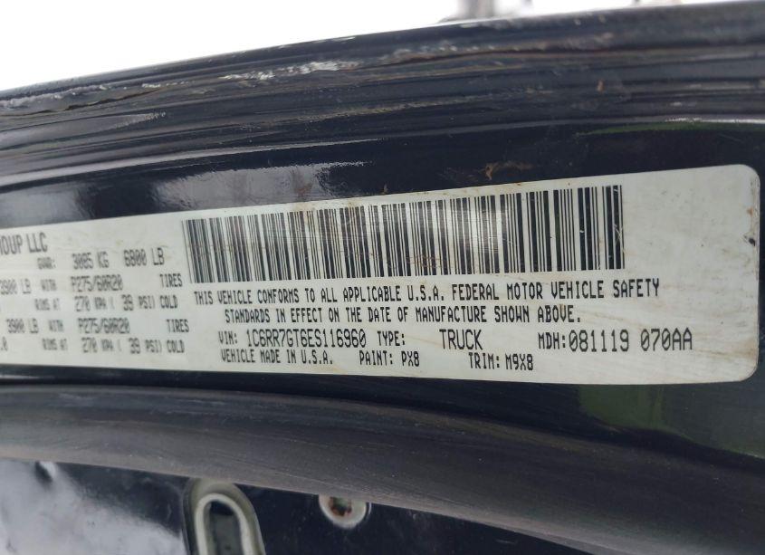 Photo 9 of 2014 Ram 1500 BIG HORN (VIN 1C6RR7GT6ES116960)