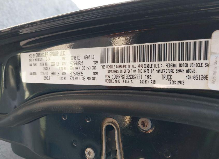 Photo 9 of 2014 Ram 1500 BIG HORN (VIN 1C6RR7GT6ES367221)