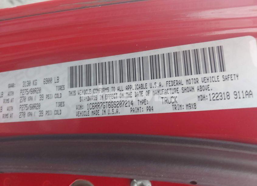 Photo 9 of 2016 Ram 1500 BIG HORN (VIN 1C6RR7GT6GS207214)