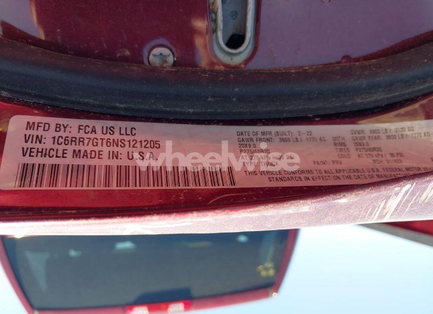 Photo 9 of 2022 Ram 1500 CLASSIC WARLOCK 4X4 6'4 BOX (VIN 1C6RR7GT6NS121205)