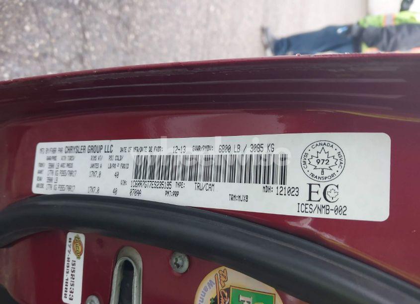 Photo 9 of 2014 Ram 1500 SLT (VIN 1C6RR7GT7ES235195)