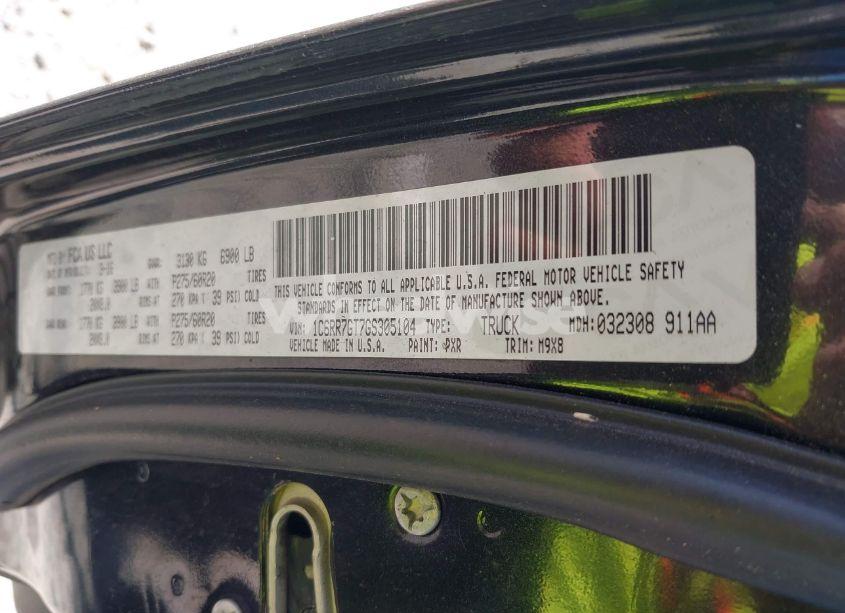 Photo 9 of 2016 Ram 1500 BIG HORN (VIN 1C6RR7GT7GS305104)