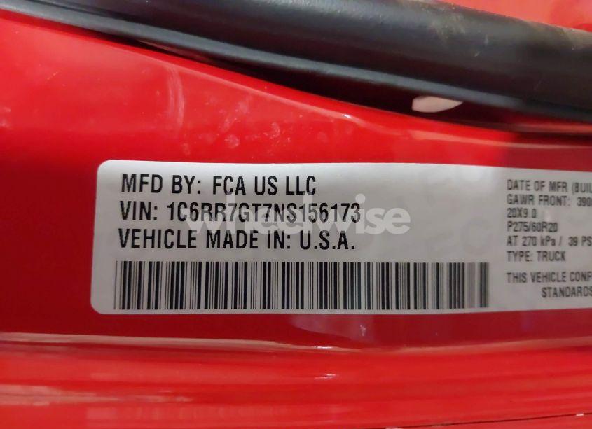 Photo 9 of 2022 Ram 1500 CLASSIC WARLOCK 4X4 6'4 BOX (VIN 1C6RR7GT7NS156173)