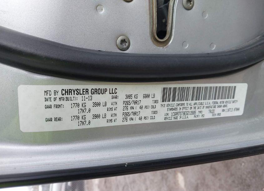 Photo 9 of 2014 Ram 1500 SLT (VIN 1C6RR7GT8ES212685)