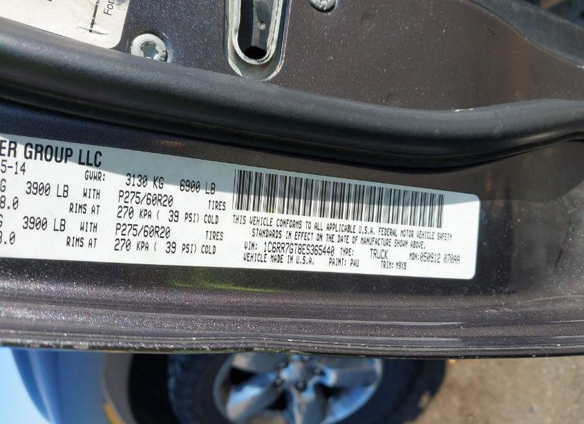 Photo 9 of 2014 Ram 1500 BIG HORN (VIN 1C6RR7GT8ES365440)