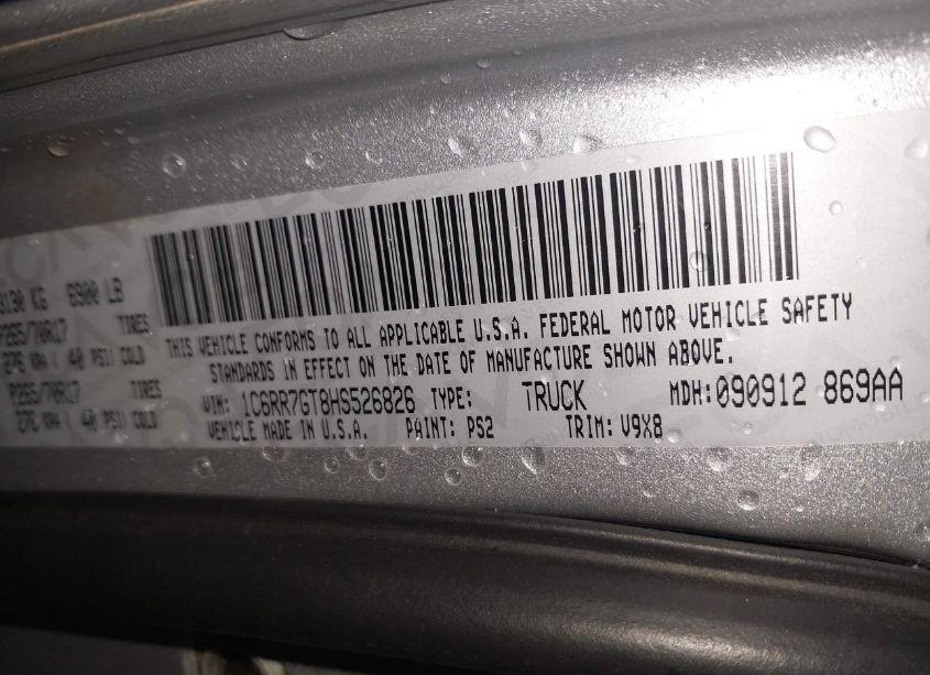 Photo 9 of 2017 Ram 1500 SLT 4X4 6'4 BOX (VIN 1C6RR7GT8HS526826)