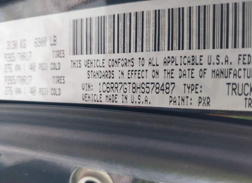 Photo 9 of 2017 Ram 1500 SLT 4X4 6'4 BOX (VIN 1C6RR7GT8HS578487)