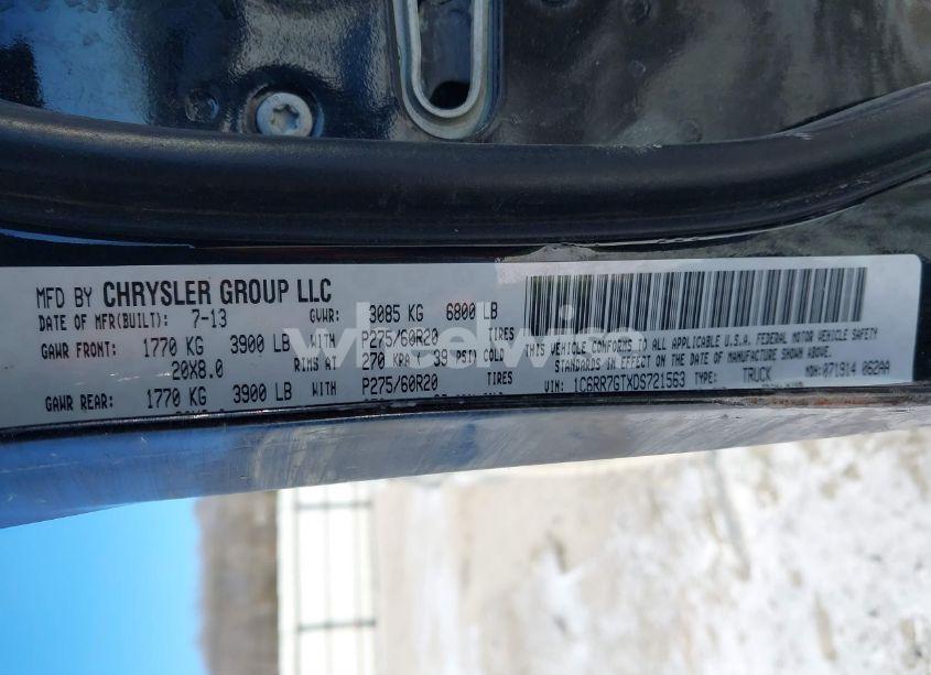 Photo 9 of 2013 Ram 1500 BIG HORN (VIN 1C6RR7GTXDS721563)