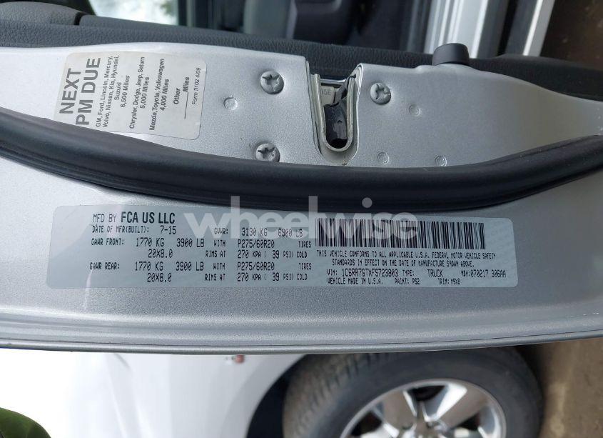 Photo 9 of 2015 Ram 1500 BIG HORN (VIN 1C6RR7GTXFS723803)