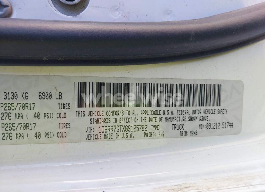 Photo 9 of 2016 Ram 1500 SLT (VIN 1C6RR7GTXGS125762)