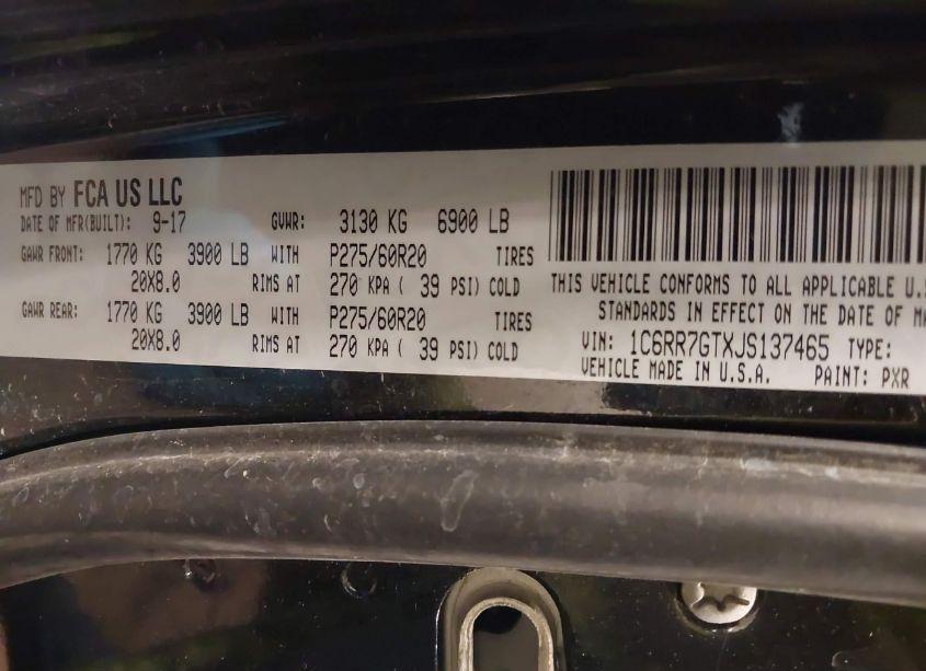 Photo 9 of 2018 Ram 1500 BIG HORN 4X4 6'4 BOX (VIN 1C6RR7GTXJS137465)