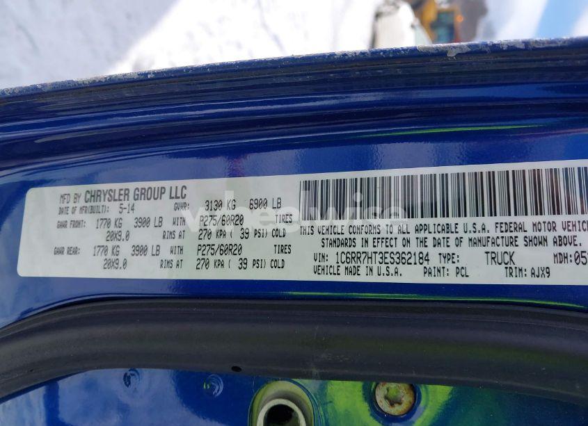 Photo 9 of 2014 Ram 1500 SPORT (VIN 1C6RR7HT3ES362184)