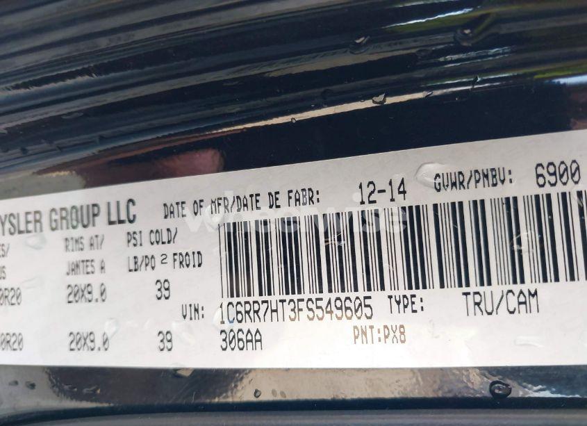 Photo 9 of 2015 Ram 1500 SPORT (VIN 1C6RR7HT3FS549605)