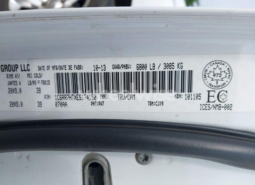 Photo 9 of 2014 Ram 1500 SPORT (VIN 1C6RR7HTXES174150)