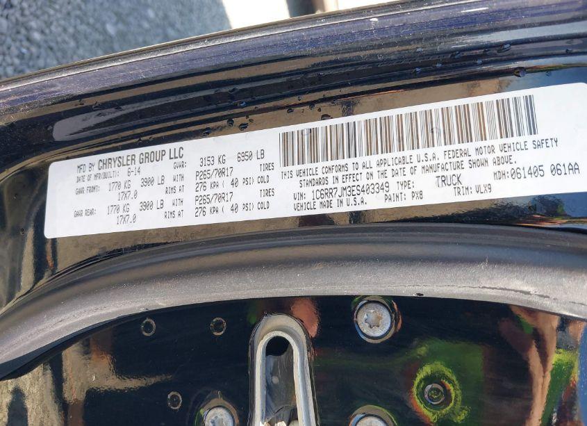 Photo 9 of 2014 Ram 1500 LARAMIE (VIN 1C6RR7JM3ES403349)