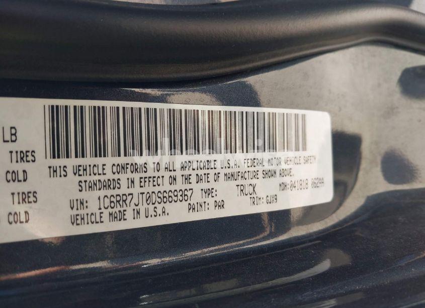 Photo 9 of 2013 Ram 1500 LARAMIE (VIN 1C6RR7JT0DS669367)