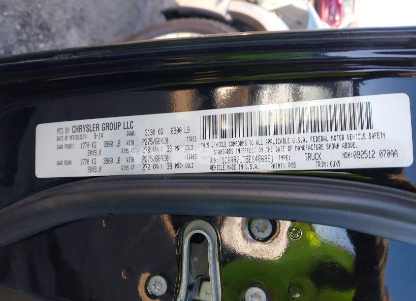 Photo 9 of 2014 Ram 1500 LARAMIE (VIN 1C6RR7JT5ES466881)