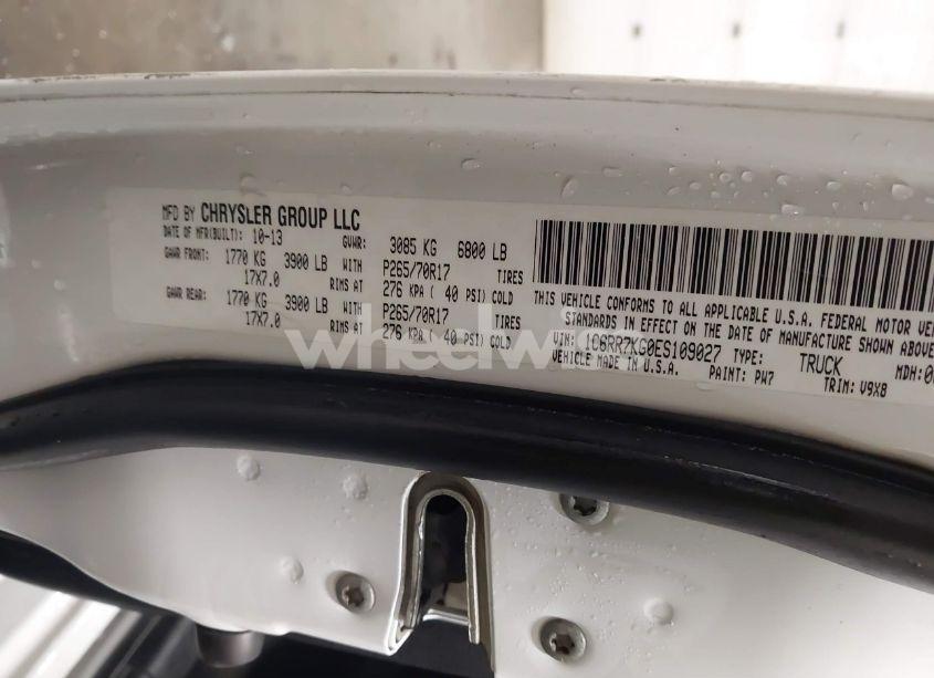 Photo 9 of 2014 Ram 1500 TRADESMAN (VIN 1C6RR7KG0ES109027)