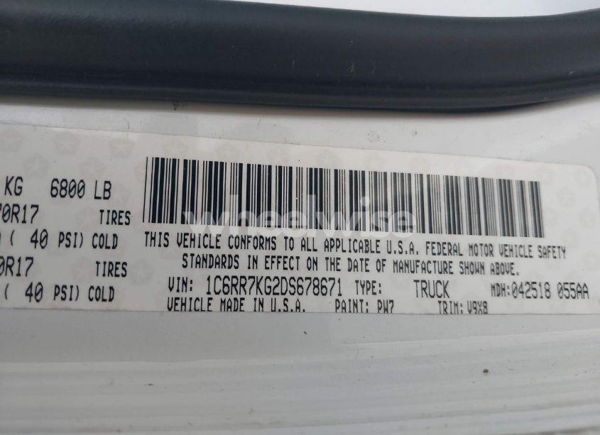 Photo 9 of 2013 Ram 1500 TRADESMAN (VIN 1C6RR7KG2DS678671)