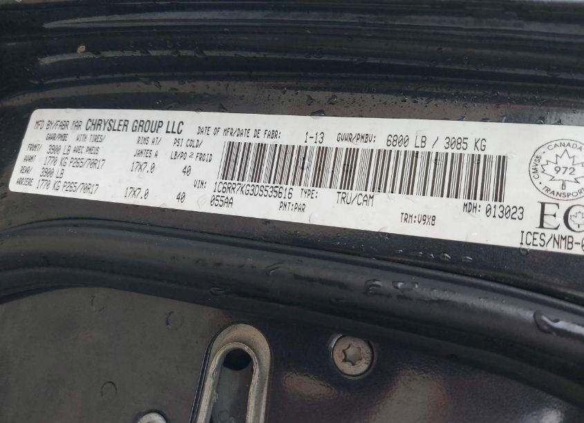 Photo 9 of 2013 Ram 1500 ST (VIN 1C6RR7KG3DS535616)