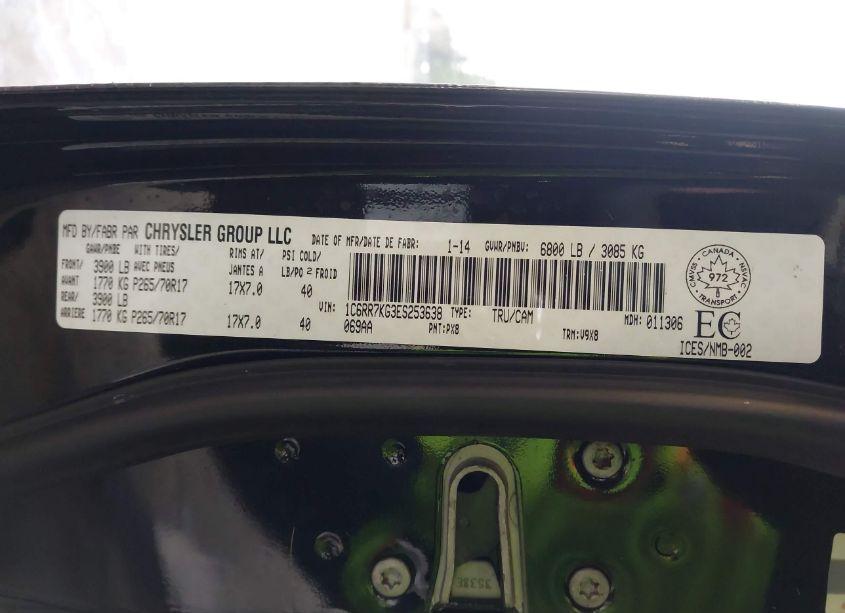 Photo 9 of 2014 Ram 1500 ST (VIN 1C6RR7KG3ES253638)