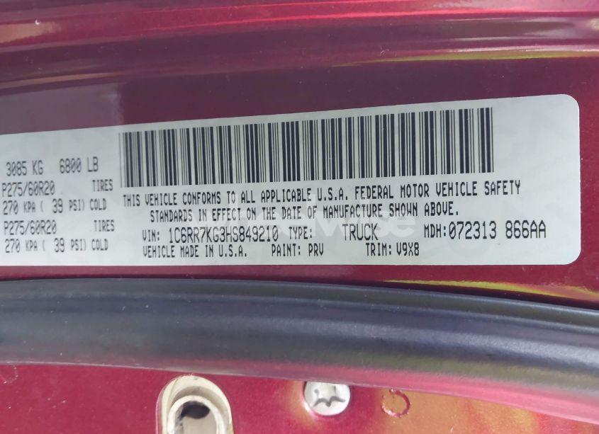 Photo 9 of 2017 Ram 1500 EXPRESS 4X4 5'7 BOX (VIN 1C6RR7KG3HS849210)