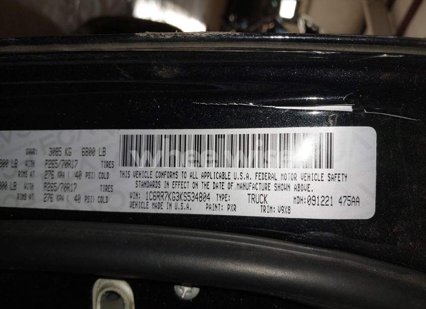 Photo 9 of 2019 Ram 1500 CLASSIC EXPRESS 4X4 5'7 BOX (VIN 1C6RR7KG3KS534804)