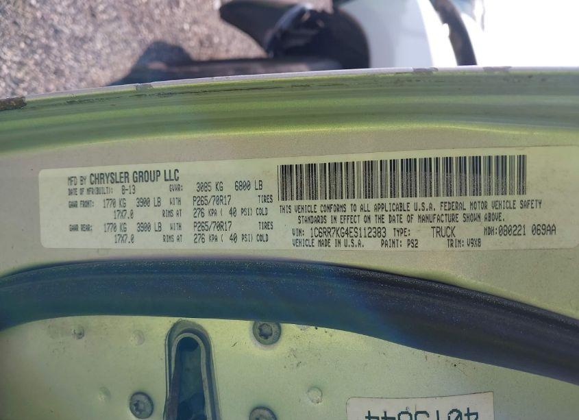 Photo 9 of 2014 Ram 1500 TRADESMAN (VIN 1C6RR7KG4ES112383)