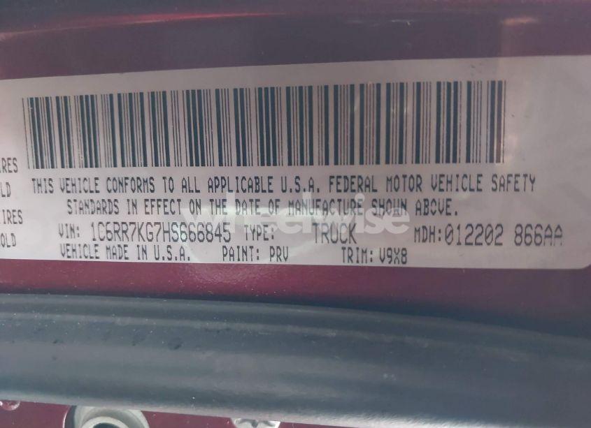 Photo 9 of 2017 Ram 1500 EXPRESS 4X4 5'7 BOX (VIN 1C6RR7KG7HS666845)