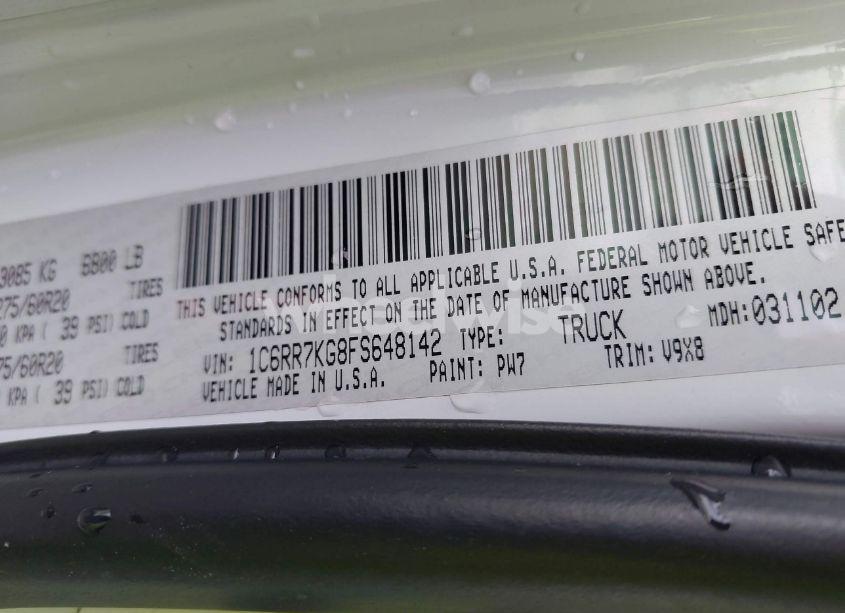 Photo 9 of 2015 Ram 1500 EXPRESS (VIN 1C6RR7KG8FS648142)