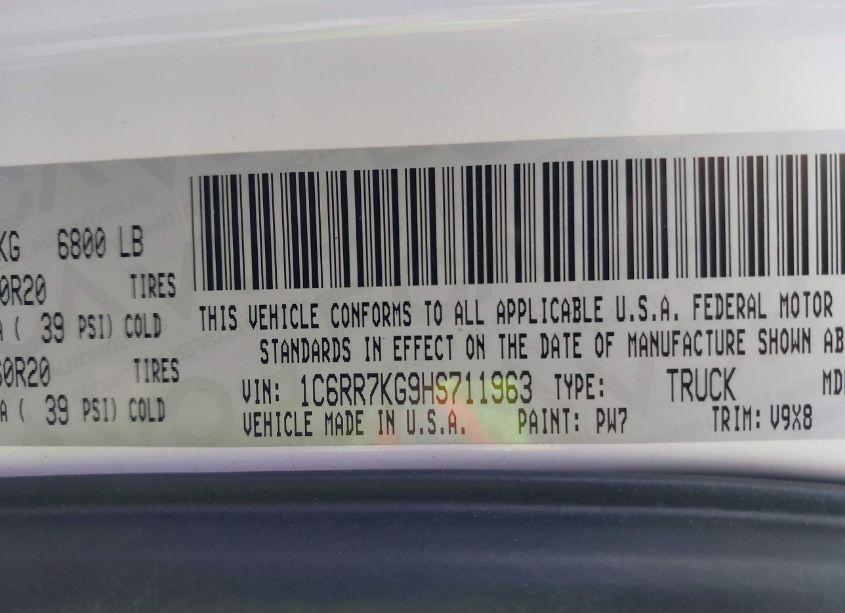 Photo 9 of 2017 Ram 1500 EXPRESS 4X4 5'7 BOX (VIN 1C6RR7KG9HS711963)