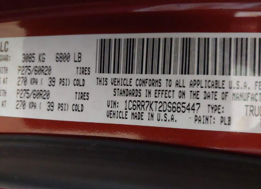 Photo 9 of 2013 Ram 1500 EXPRESS (VIN 1C6RR7KT2DS665447)