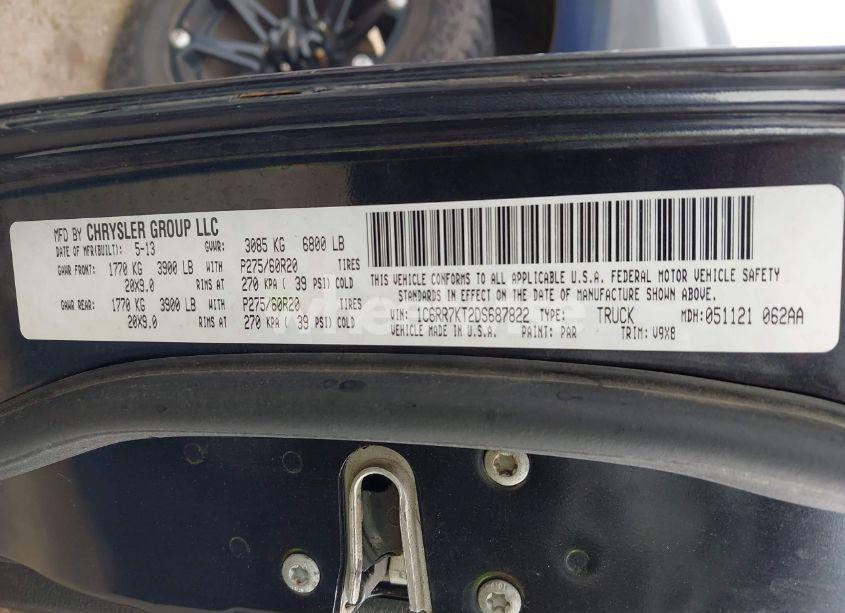 Photo 8 of 2013 Ram 1500 EXPRESS (VIN 1C6RR7KT2DS687822)