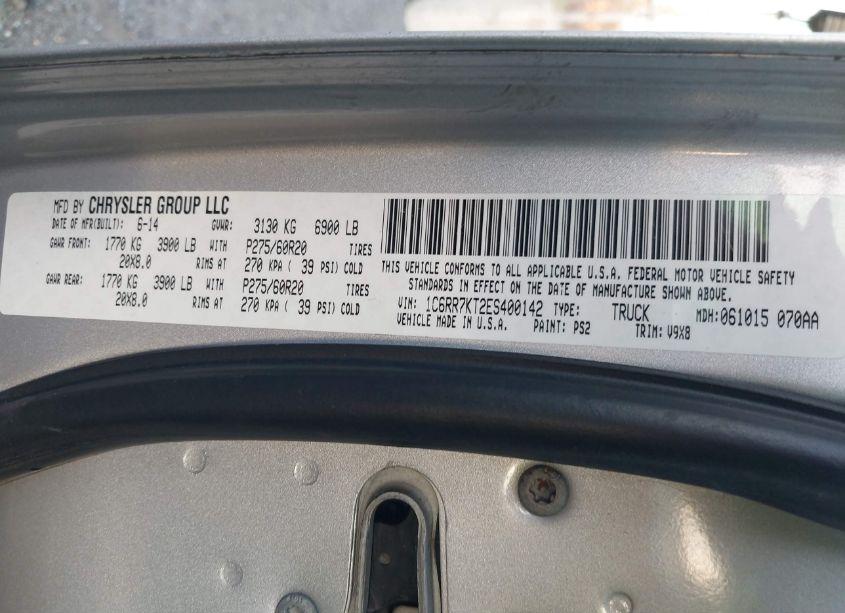 Photo 9 of 2014 Ram 1500 EXPRESS (VIN 1C6RR7KT2ES400142)