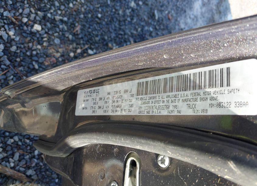 Photo 9 of 2018 Ram 1500 (VIN 1C6RR7KT4JS122760)