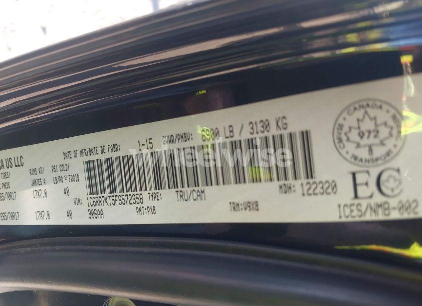 Photo 9 of 2015 Ram 1500 ST (VIN 1C6RR7KT5FS572358)