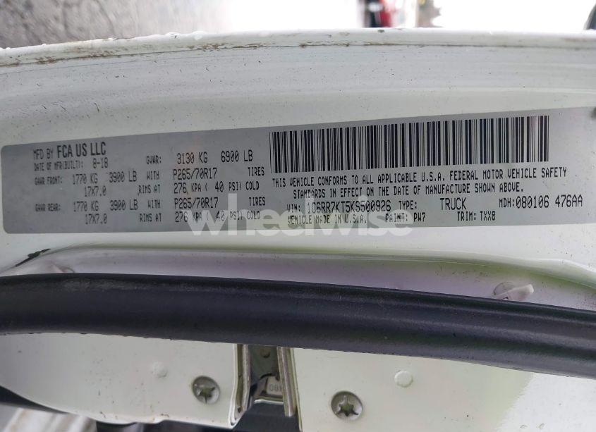 Photo 9 of 2019 Ram 1500 CLASSIC TRADESMAN 4X4 5'7 BOX (VIN 1C6RR7KT5KS500926)