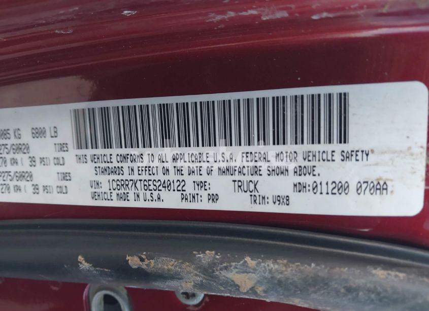 Photo 9 of 2014 Ram 1500 EXPRESS (VIN 1C6RR7KT6ES240122)