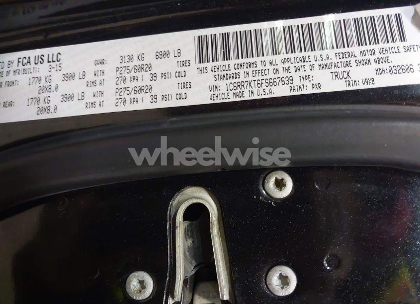 Photo 9 of 2015 Ram 1500 EXPRESS (VIN 1C6RR7KT6FS667639)