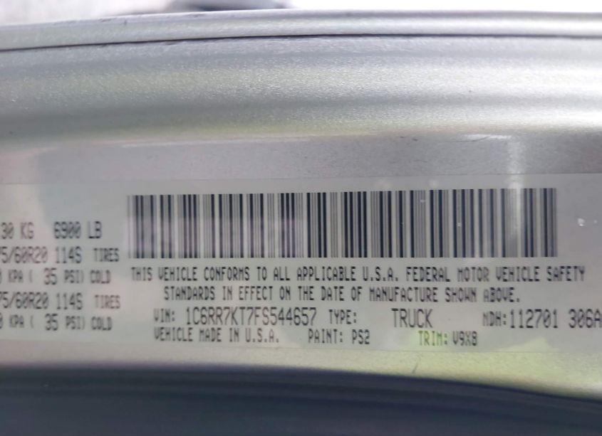 Photo 9 of 2015 Ram 1500 EXPRESS (VIN 1C6RR7KT7FS544657)