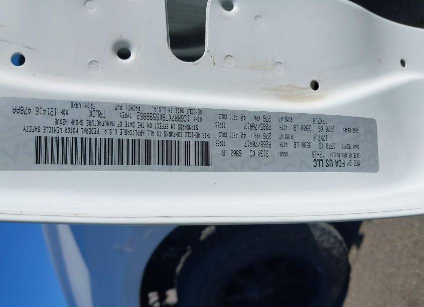 Photo 9 of 2019 Ram 1500 CLASSIC TRADESMAN 4X4 5'7 BOX (VIN 1C6RR7KT8KS598852)