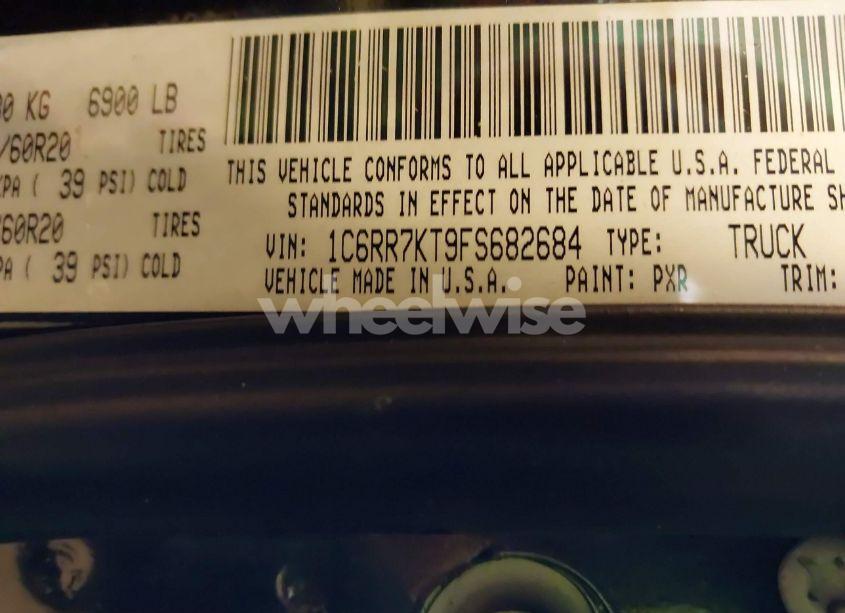 Photo 9 of 2015 Ram 1500 EXPRESS (VIN 1C6RR7KT9FS682684)