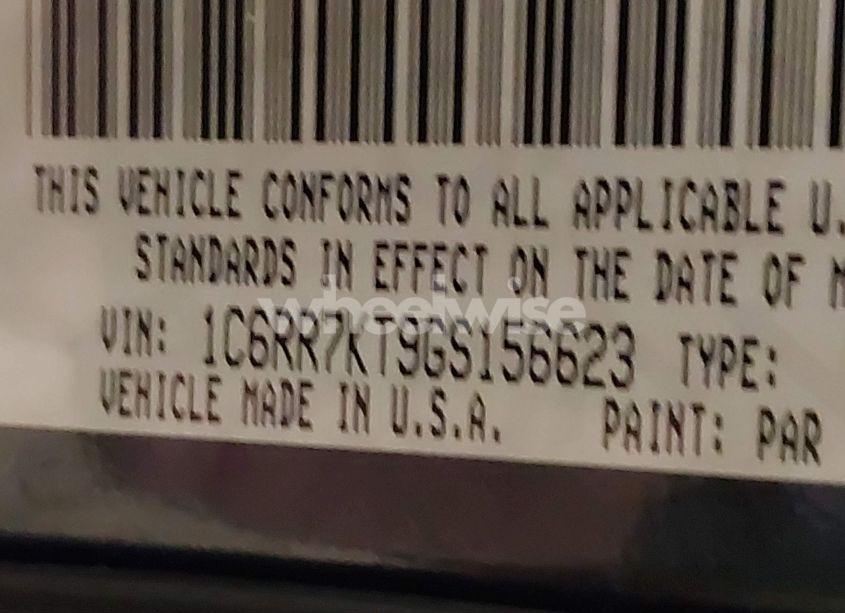 Photo 9 of 2016 Ram 1500 EXPRESS (VIN 1C6RR7KT9GS156623)