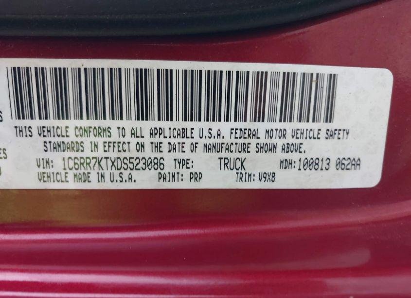 Photo 9 of 2013 Ram 1500 EXPRESS (VIN 1C6RR7KTXDS523086)