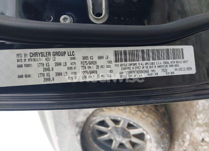 Photo 9 of 2013 Ram 1500 EXPRESS (VIN 1C6RR7KTXDS543466)