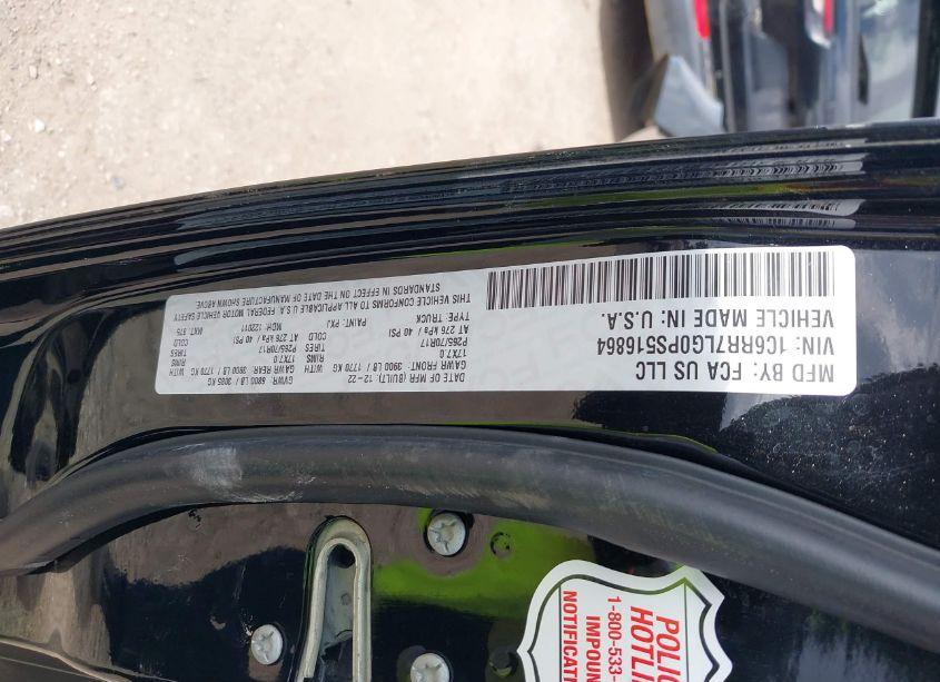 Photo 9 of 2023 Ram 1500 CLASSIC SLT 4X4 5'7 BOX (VIN 1C6RR7LG0PS516864)