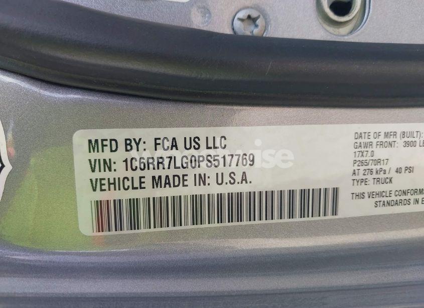 Photo 9 of 2023 Ram 1500 CLASSIC SLT 4X4 5'7 BOX (VIN 1C6RR7LG0PS517769)